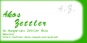 akos zettler business card